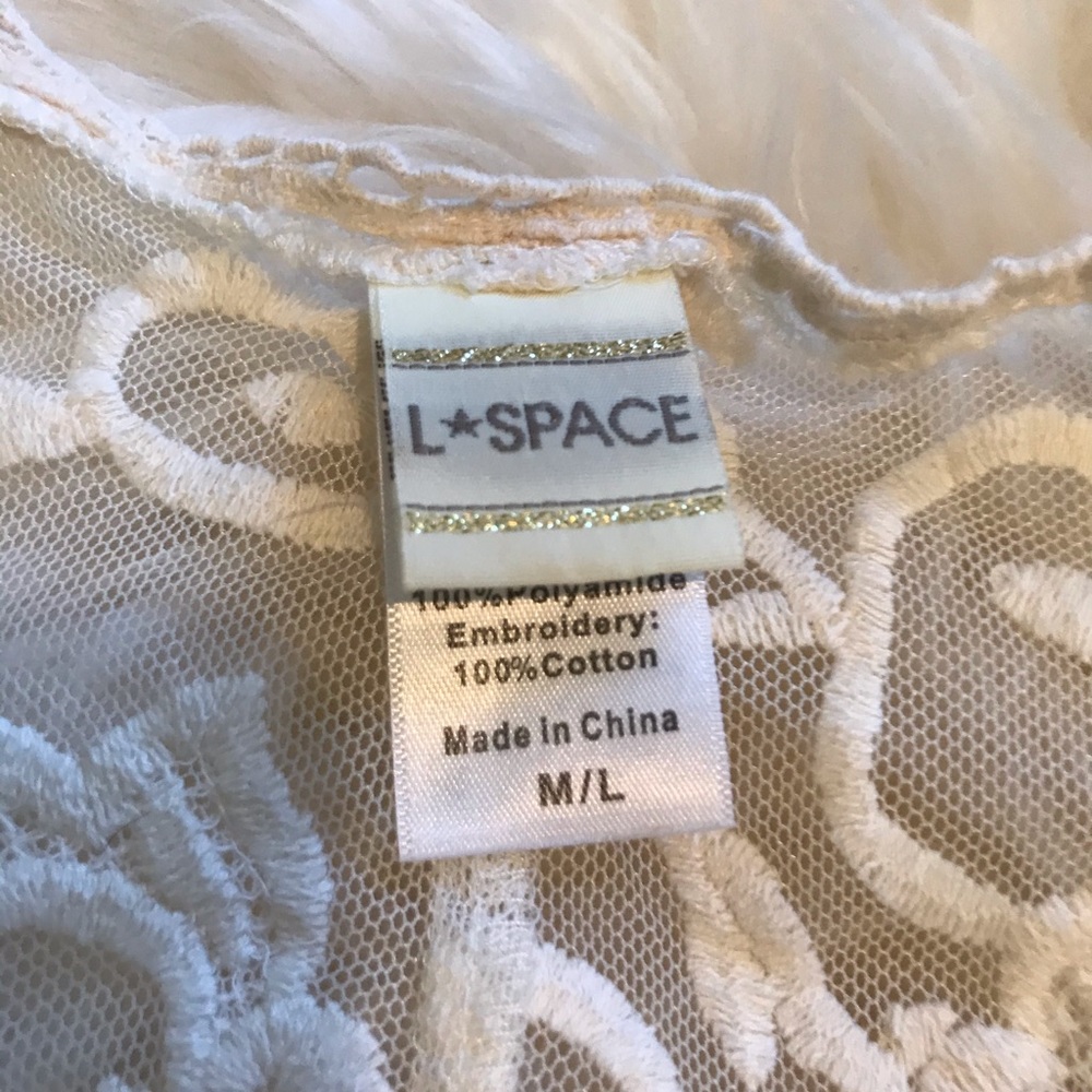 L Space Lace Kimono Cover Up Size M/L - Picture 2 of 8